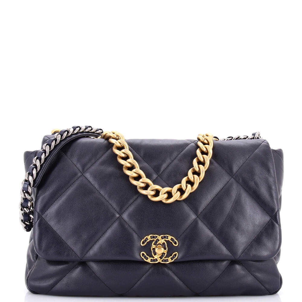 Chanel Maxi 19 Flap Bag Quilted Leather